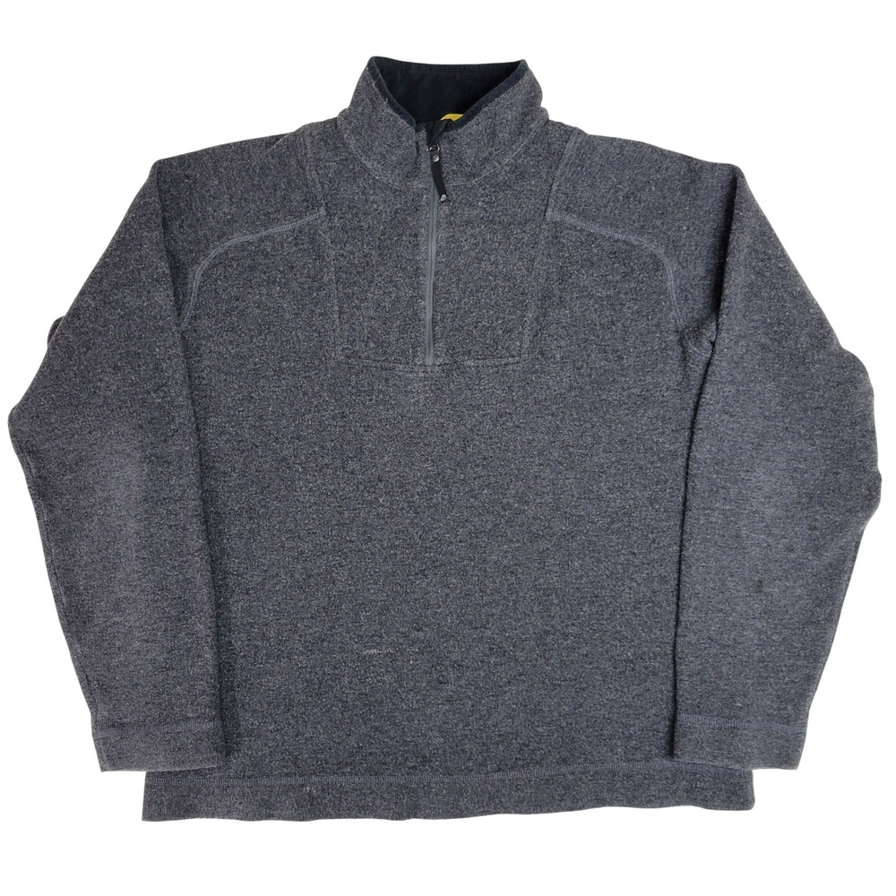 Mountain Hardwear Mens Wool Blend 1/4 Zip Pullover Sweater Gray OM3267‎ Large